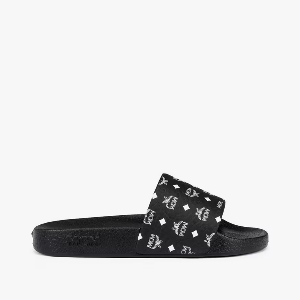 NEW MCM MONOGRAM PRINT RUBBER SLIDES - Picture 2 of 10